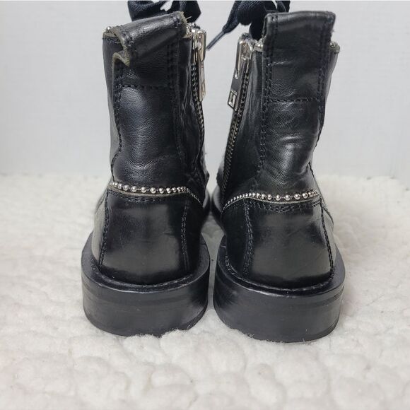 Zadig & Voltaire Laureen Roma Studs Black Leather Ankle Boots EU 39 US 8.5 Italy main image 8